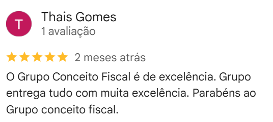 Avaliação real no Google Meu Negócio - Grupo Conceito Fiscal