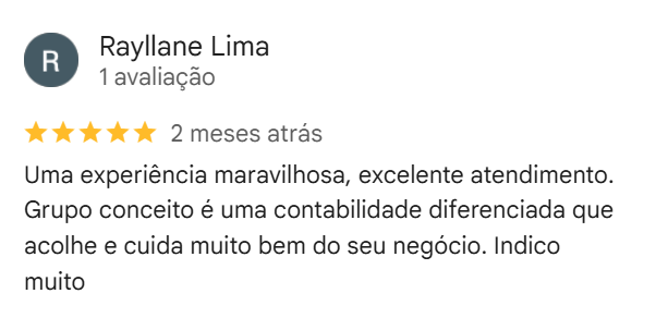 Avaliação real no Google Meu Negócio - Grupo Conceito Fiscal